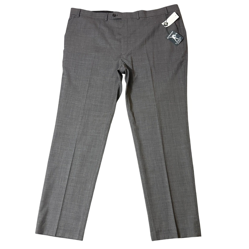 NWT Lauren Ralph Lauren Edgewood Dress Grey Pants Mens 44x32 UltraFlex Wool